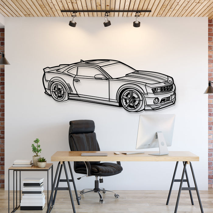 Camaro SS PERSPECTIVE Silhouette Metal Wall Art