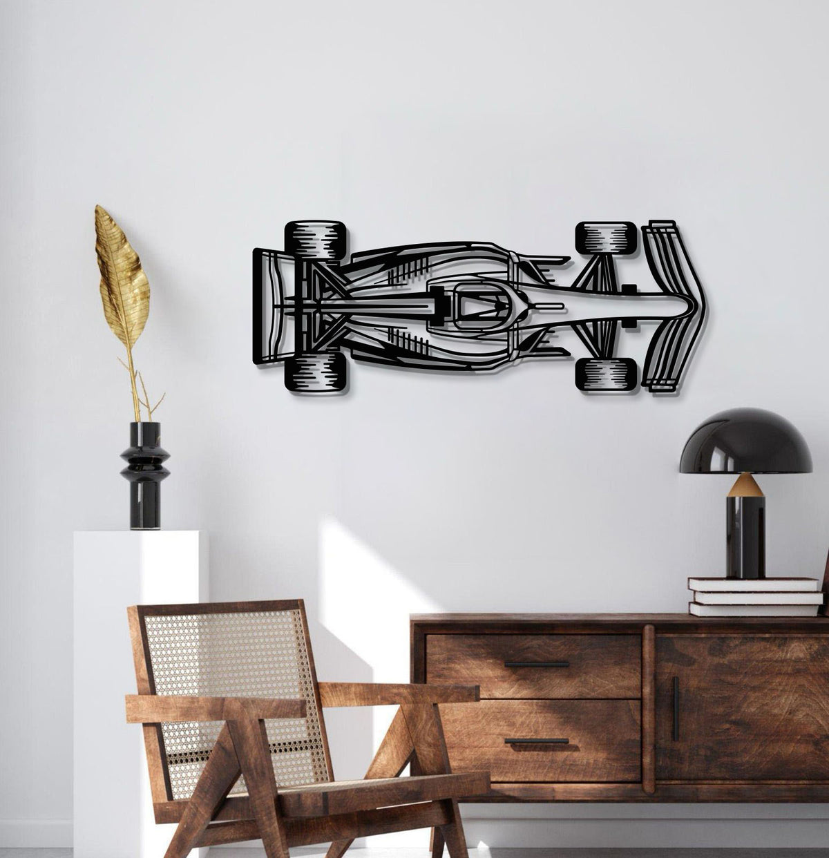 Formula 1 2022 Top View Metal Car Silhouette Wall Art