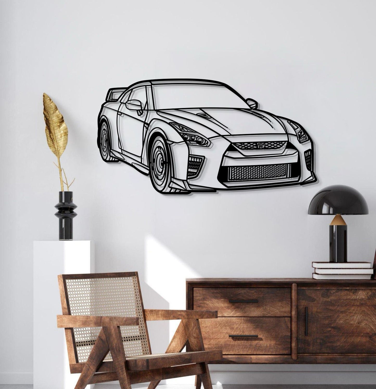2023 Nissan GT-R R35 PERSPECTIVE Silhouette Metal Wall Art