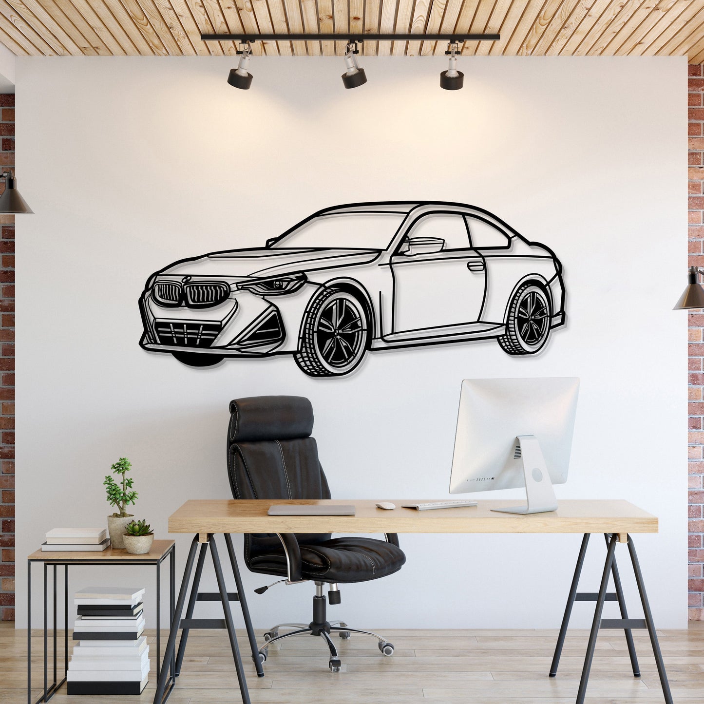2024 BMW M240i PERSPECTIVE Silhouette Metal Wall Art