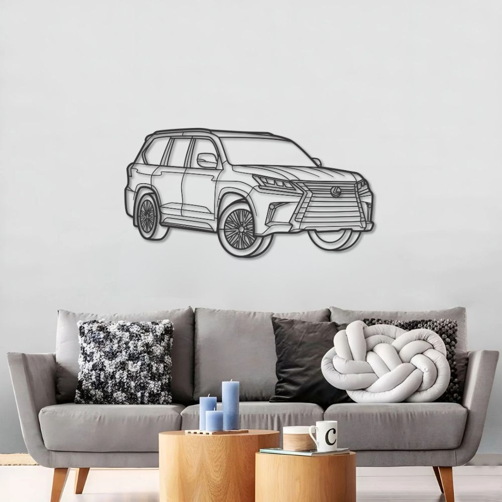 Lexus LX570 2016 PERSPECTIVE Metal Car Silhouette Wall Art