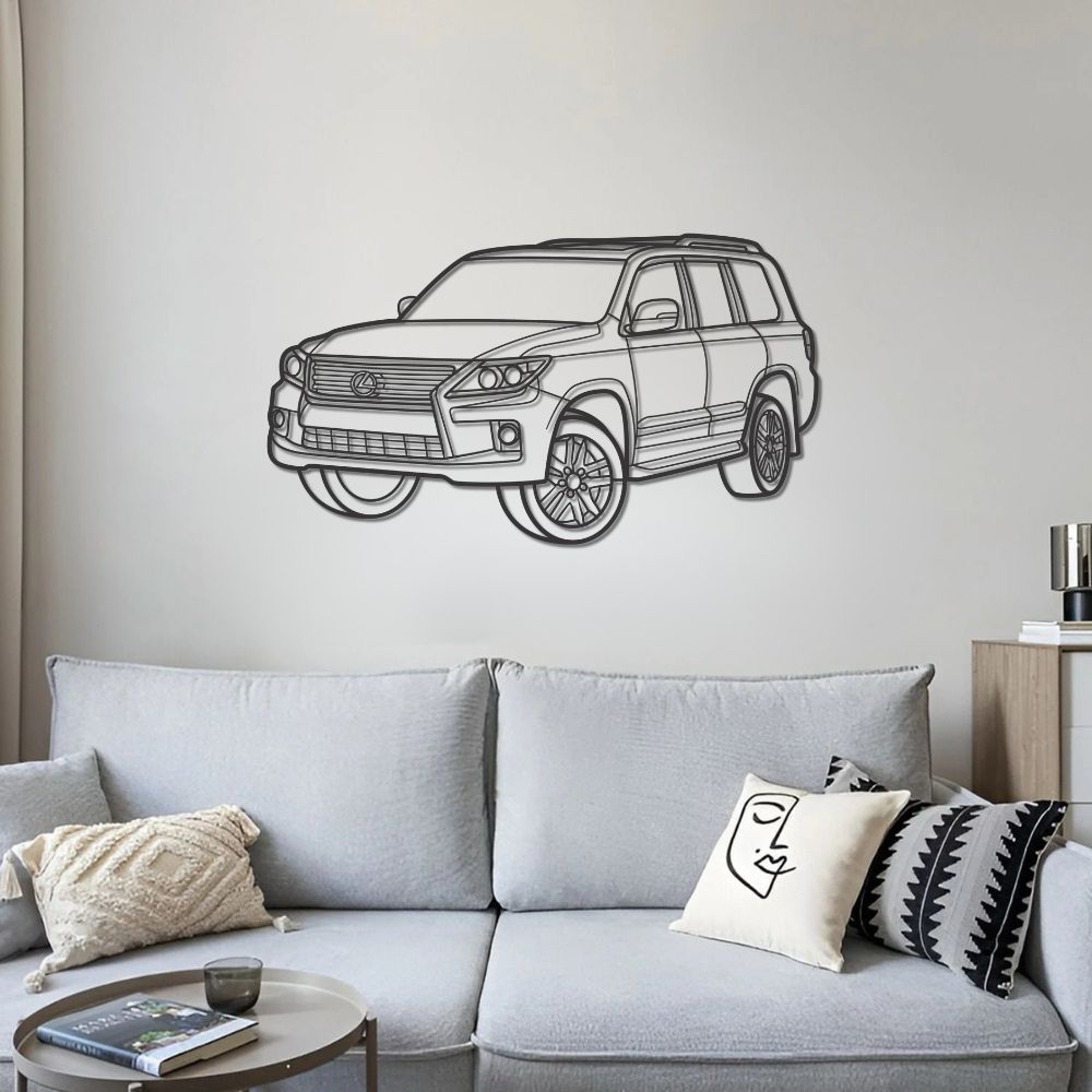 Lexus LX570 2010 PERSPECTIVE Metal Car Silhouette Wall Art