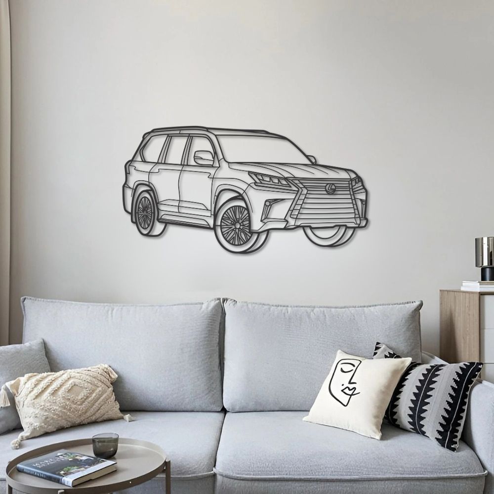 Lexus LX570 2016 PERSPECTIVE Metal Car Silhouette Wall Art