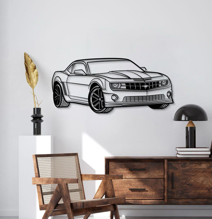 Camaro SS PERSPECTIVE Silhouette Metal Wall Art
