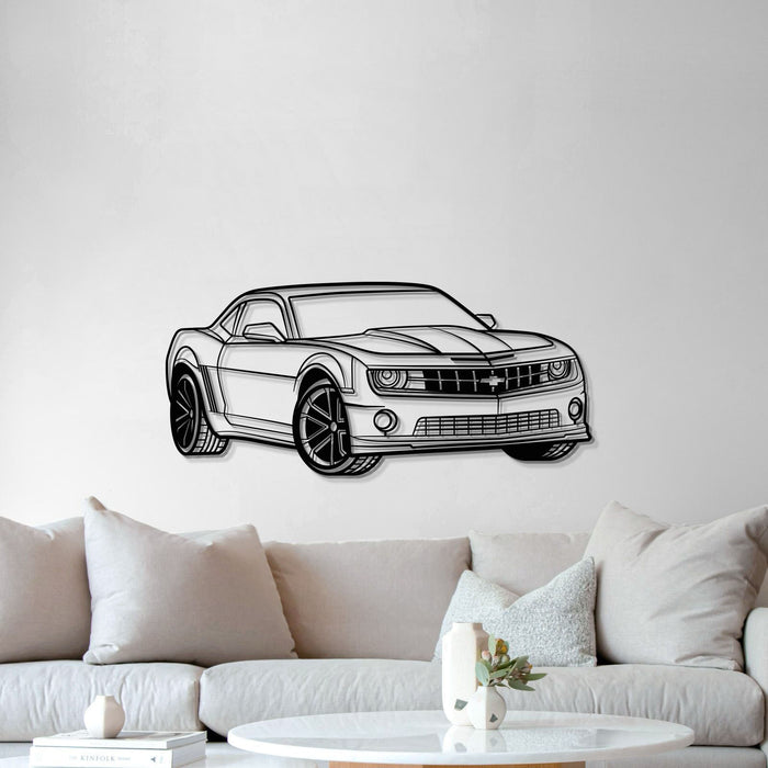 Camaro SS PERSPECTIVE Silhouette Metal Wall Art