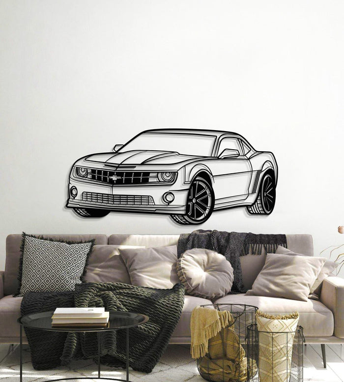 Camaro SS PERSPECTIVE Silhouette Metal Wall Art