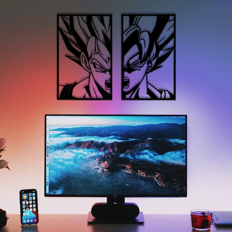 Majin Vegeta Super Saiyan Dragon Ball Z Anime Metal Wall Art