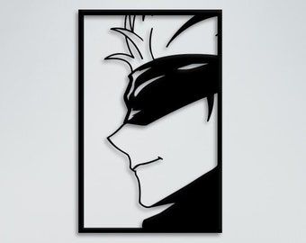 Gojo Sensi Jujotsu Kaisen Anime Metal Wall Art