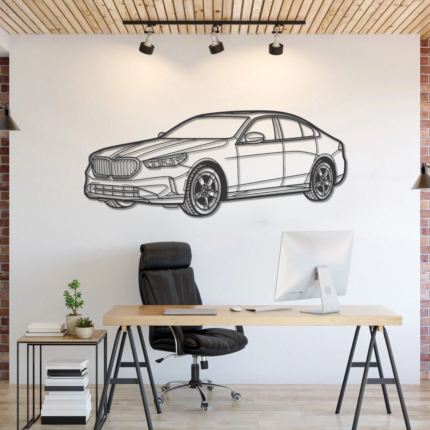2025 BMW i5 PERSPECTIVE Silhouette Metal Wall Art