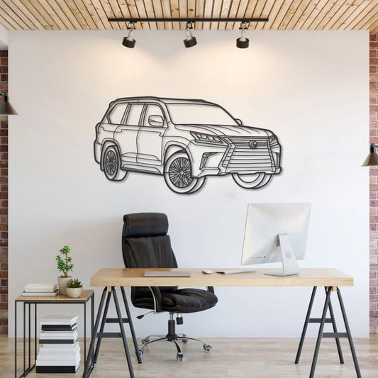 Lexus LX570 2016 PERSPECTIVE Metal Car Silhouette Wall Art