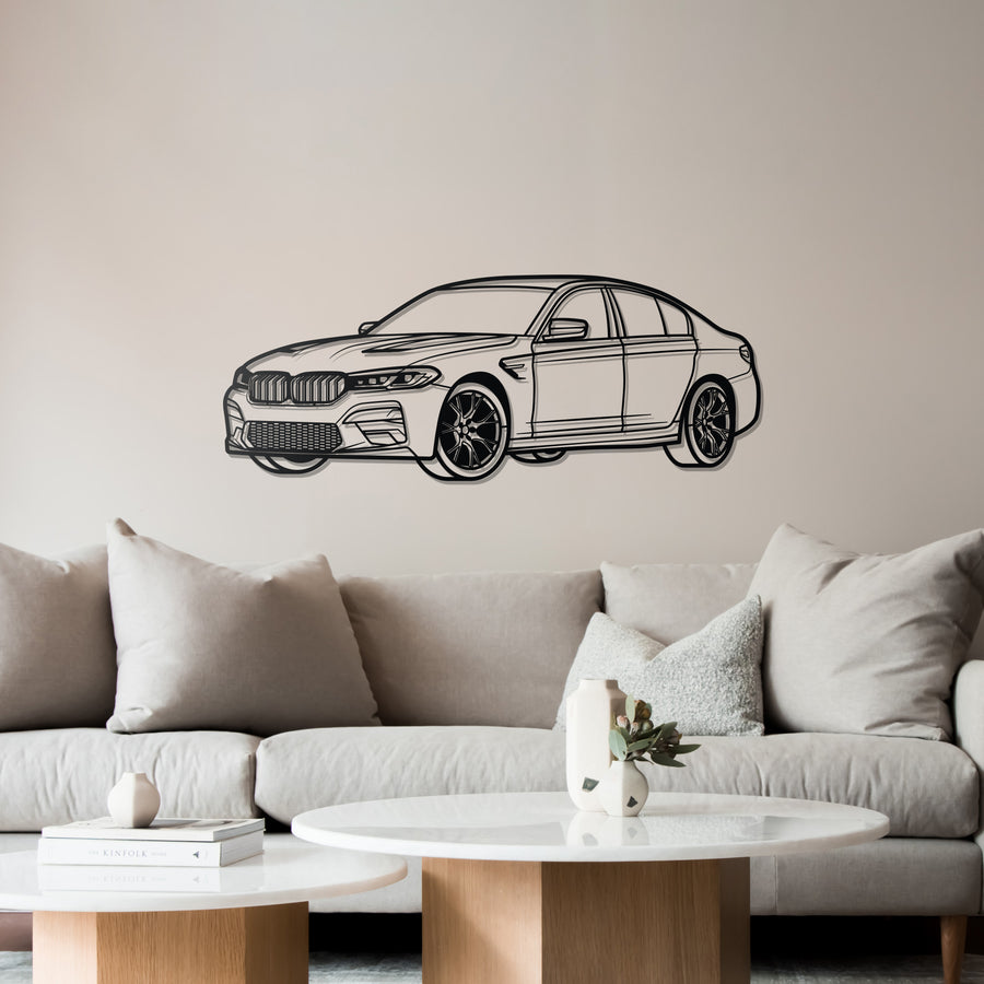 BMW M5 CS PERSPECTIVE Metal Car Silhouette Wall Art