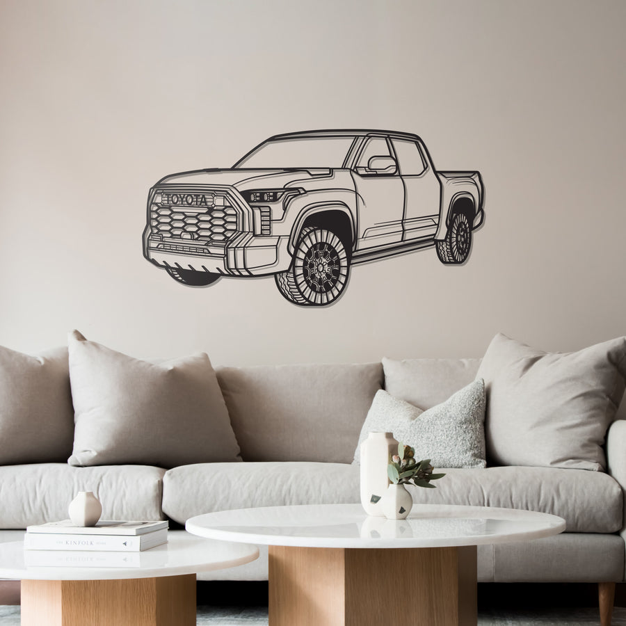 TOYOTA 2022 TUNDRA PERSPECTIVE Metal Car Silhouette Wall Art