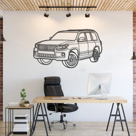 Lexus LX570 2010 PERSPECTIVE Metal Car Silhouette Wall Art