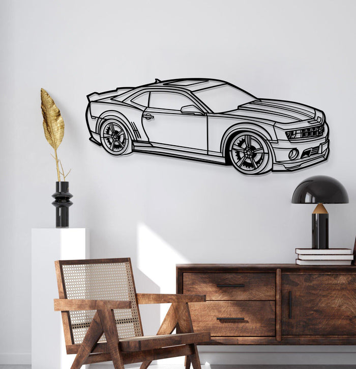Camaro SS PERSPECTIVE Silhouette Metal Wall Art