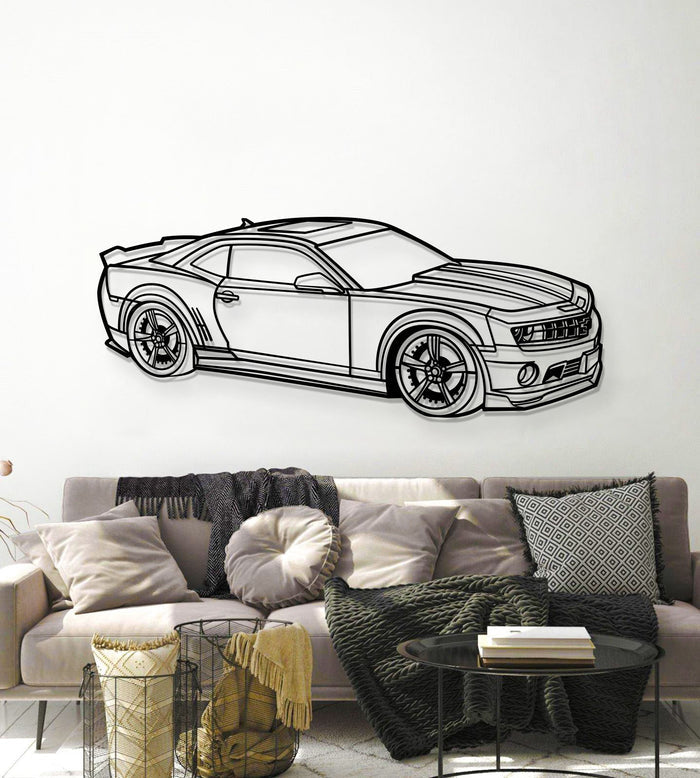 Camaro SS PERSPECTIVE Silhouette Metal Wall Art