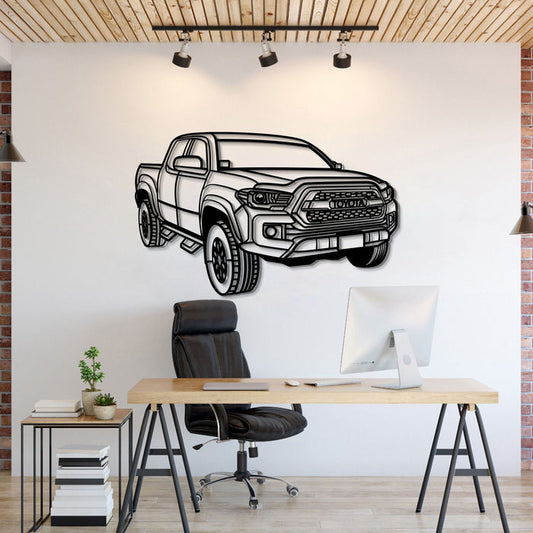 Toyota Tacoma PERSPECTIVE Metal Car Silhouette Wall Art