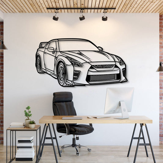 2023 Nissan GT-R R35 PERSPECTIVE Silhouette Metal Wall Art