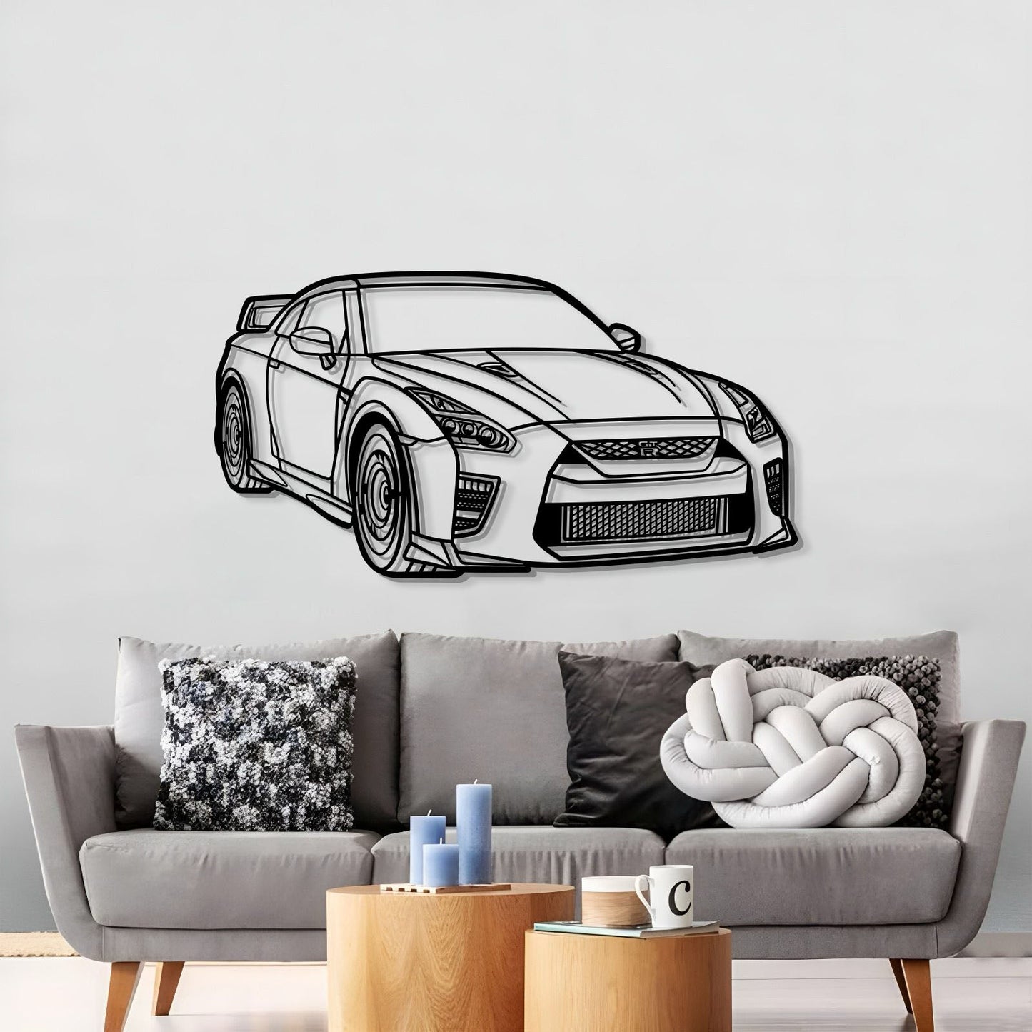 2023 Nissan GT-R R35 PERSPECTIVE Silhouette Metal Wall Art