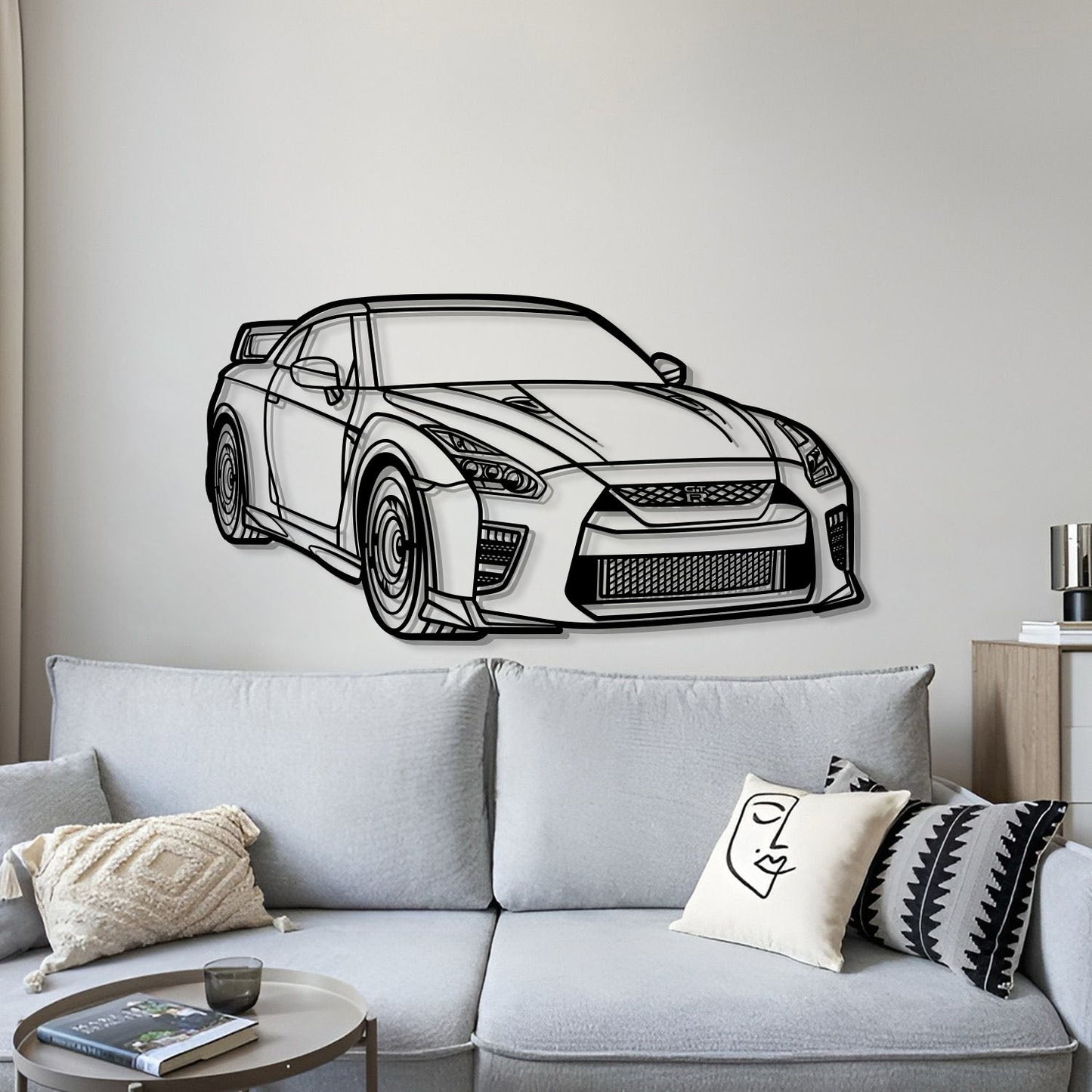 2023 Nissan GT-R R35 PERSPECTIVE Silhouette Metal Wall Art
