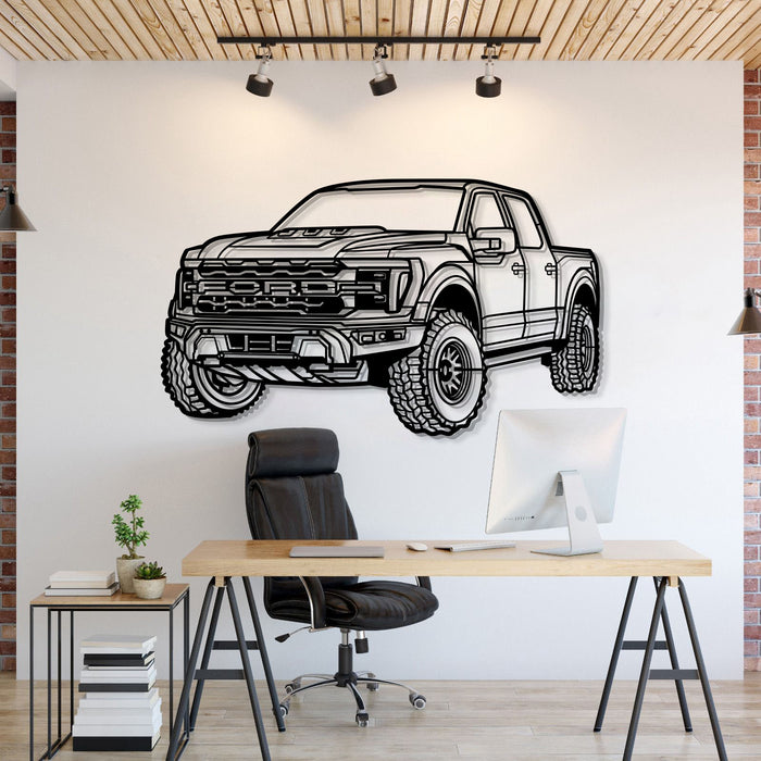 2024 Raptor R MT1272 PERSPECTIVE Metal Car Silhouette Wall Art