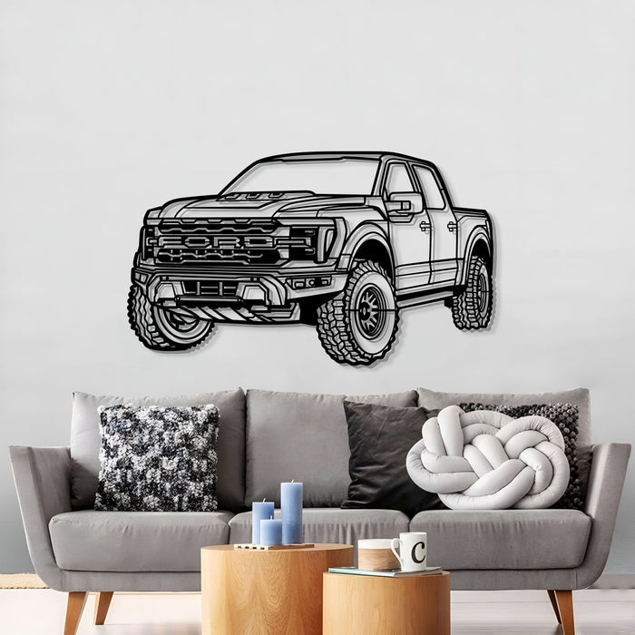 2024 Raptor R MT1272 PERSPECTIVE Metal Car Silhouette Wall Art