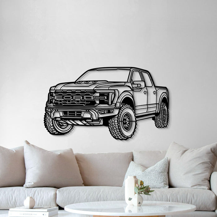 2024 Raptor R MT1272 PERSPECTIVE Metal Car Silhouette Wall Art