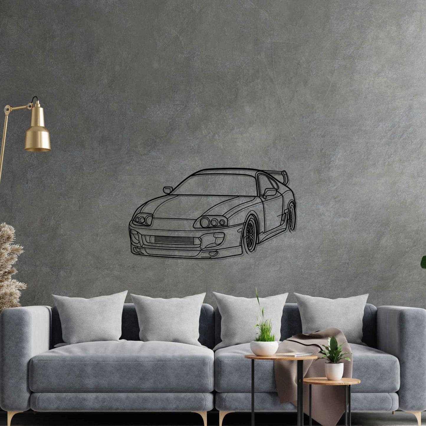 Toyota Supra 1994 PERSPECTIVE Silhouette Metal Wall Art