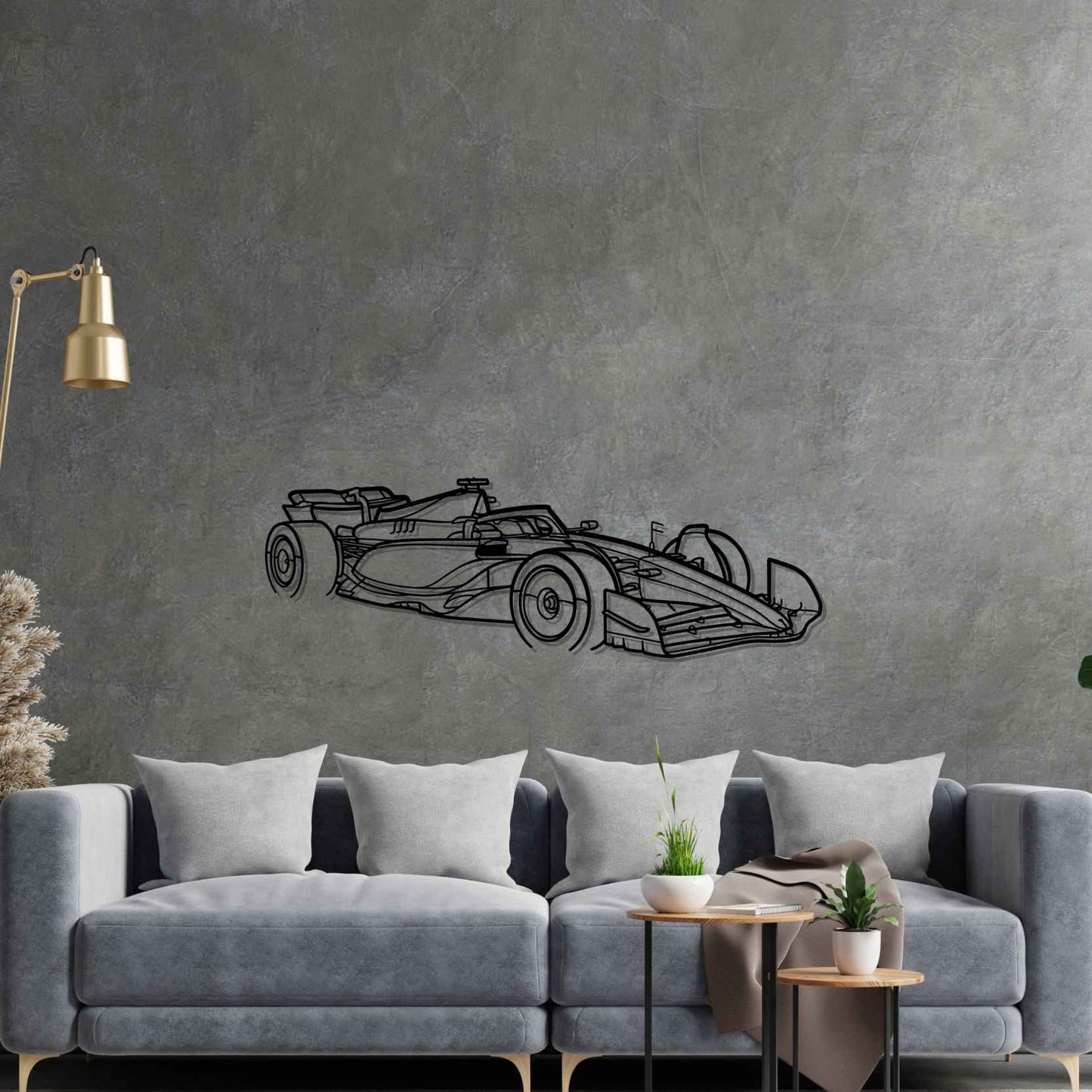 Formula F1 2024 SF-24 PERSPECTIVE Silhouette Metal Wall Art