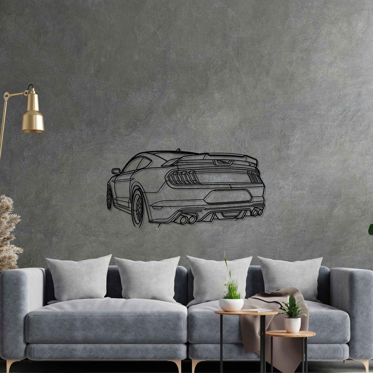 Mustang GT 2020 PERSPECTIVE Silhouette Metal Wall Art