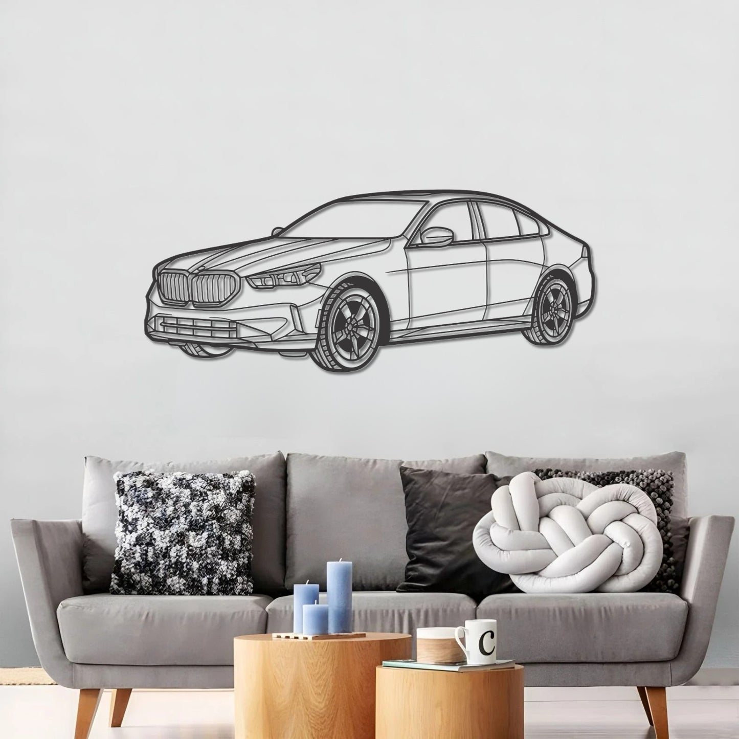 2025 BMW i5 PERSPECTIVE Silhouette Metal Wall Art