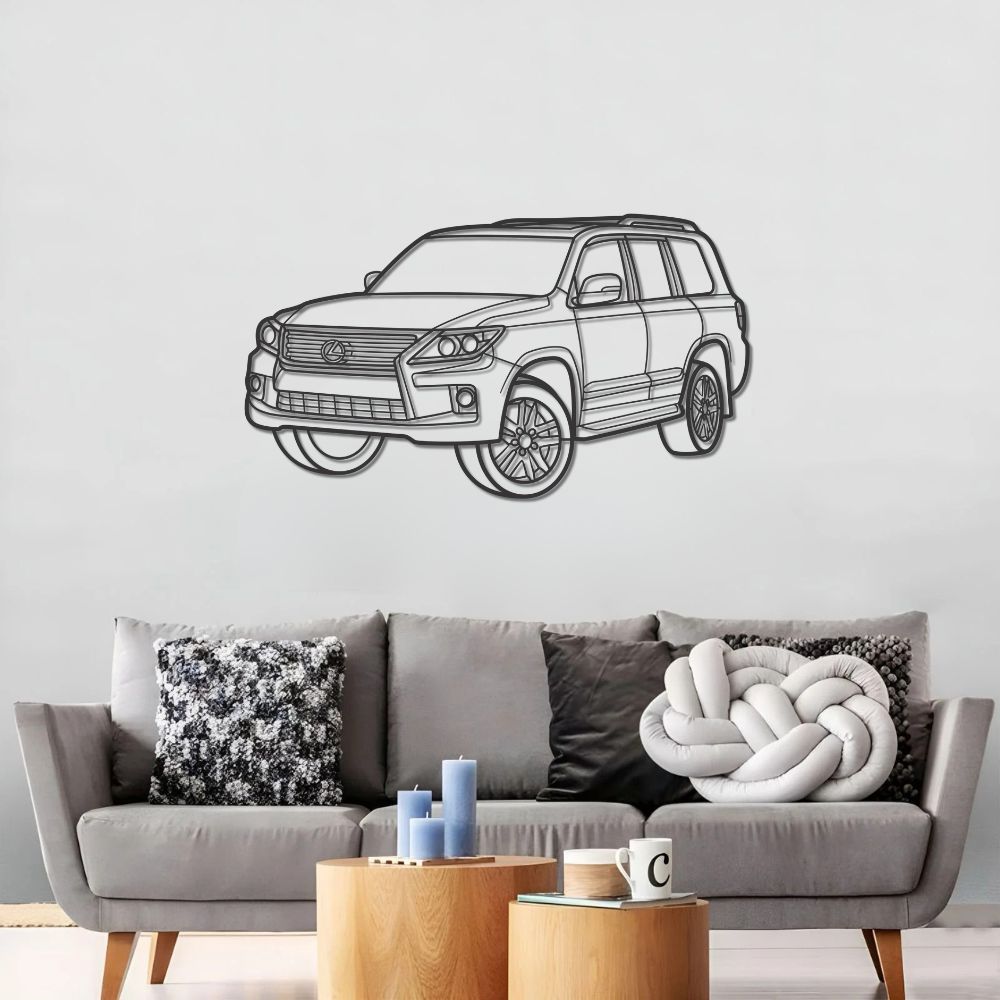 Lexus LX570 2010 PERSPECTIVE Metal Car Silhouette Wall Art