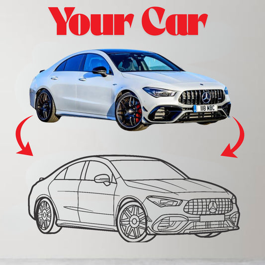 Your Custom Car Silhouette Metal Wall Art ( Any Car )