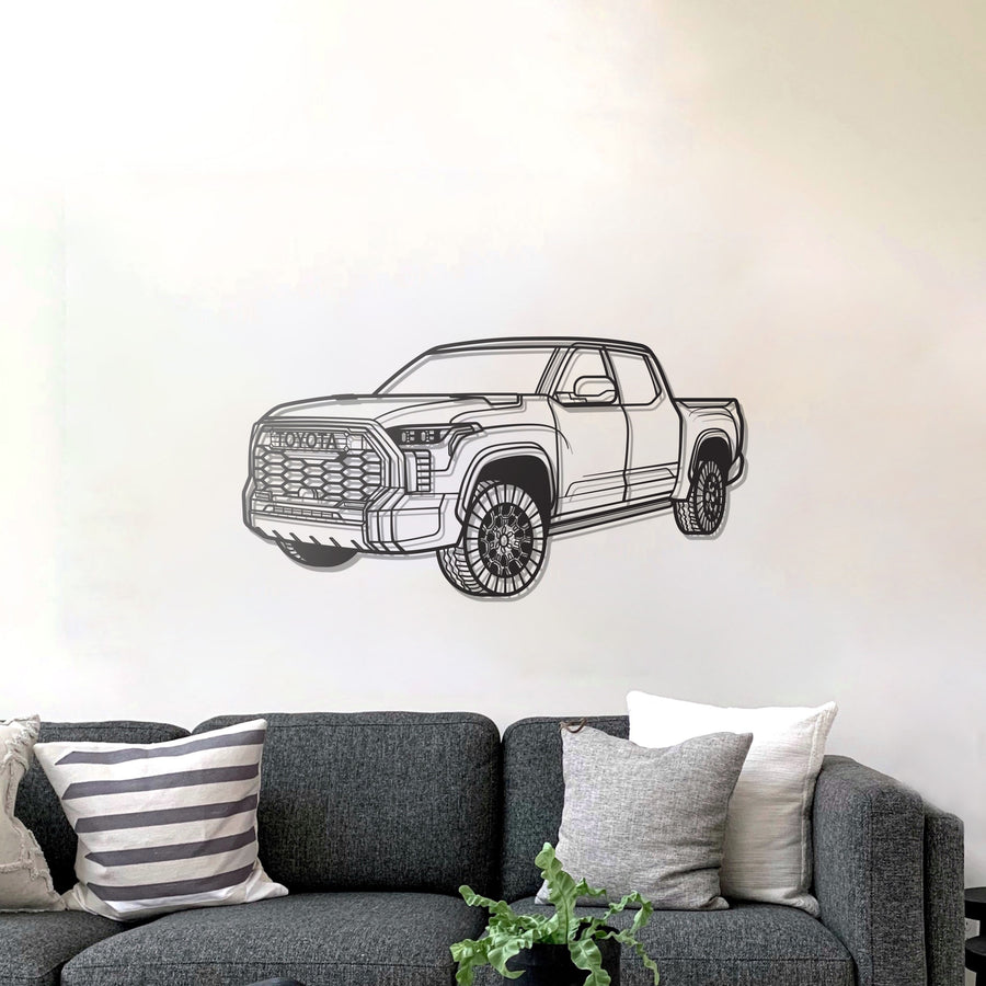 TOYOTA 2022 TUNDRA PERSPECTIVE Metal Car Silhouette Wall Art