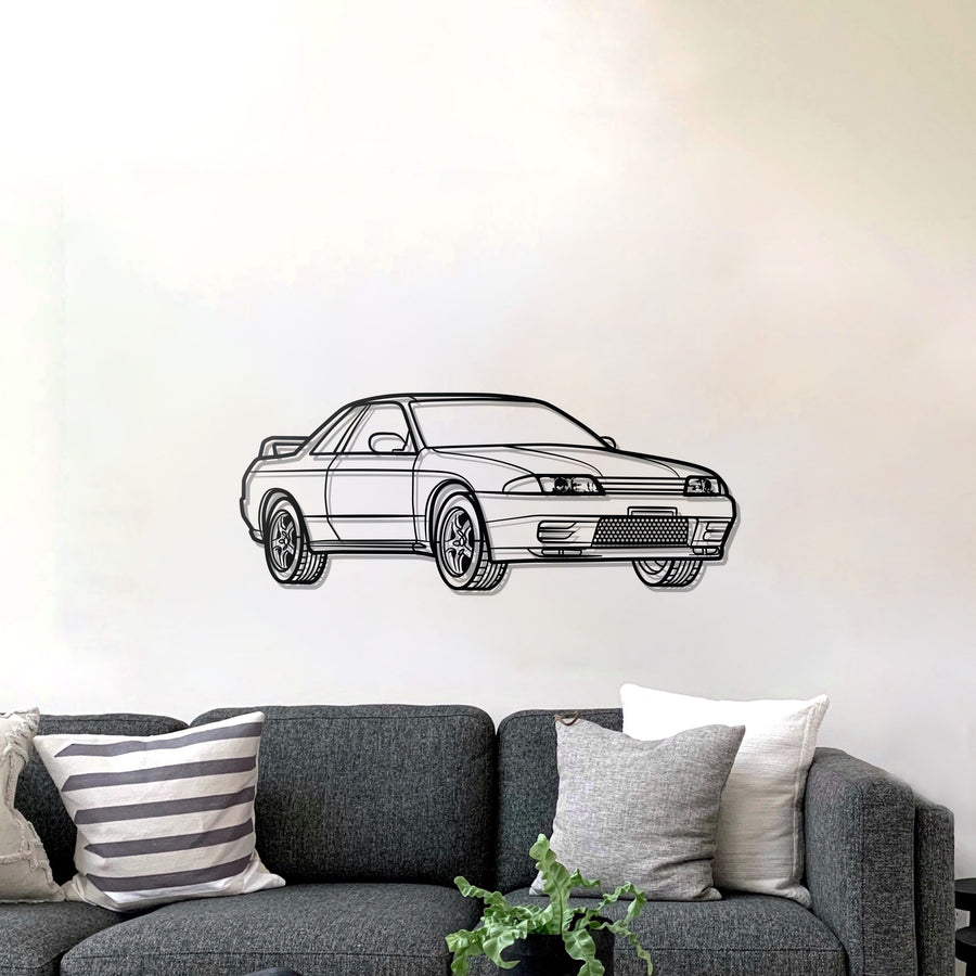 NISSAN GTR R32 PERSPECTIVE Metal Car Silhouette Wall Art