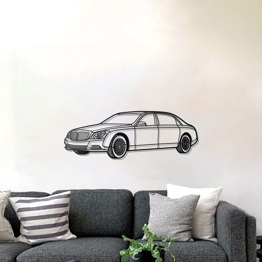 MERCEDES 62S MAYBACH PERSPECTIVE Metal Car Silhouette Wall Art