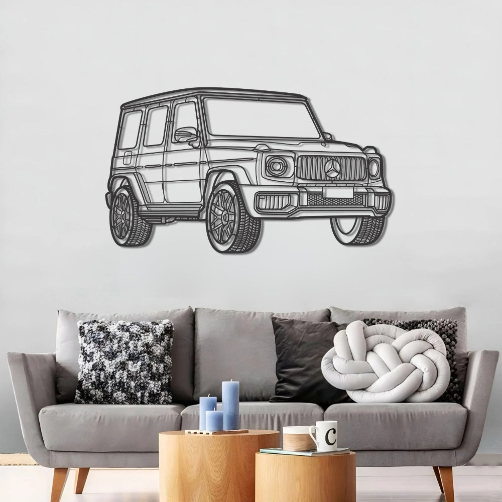 Mercedes G Class 2024 PERSPECTIVE Metal Car Silhouette Wall Art