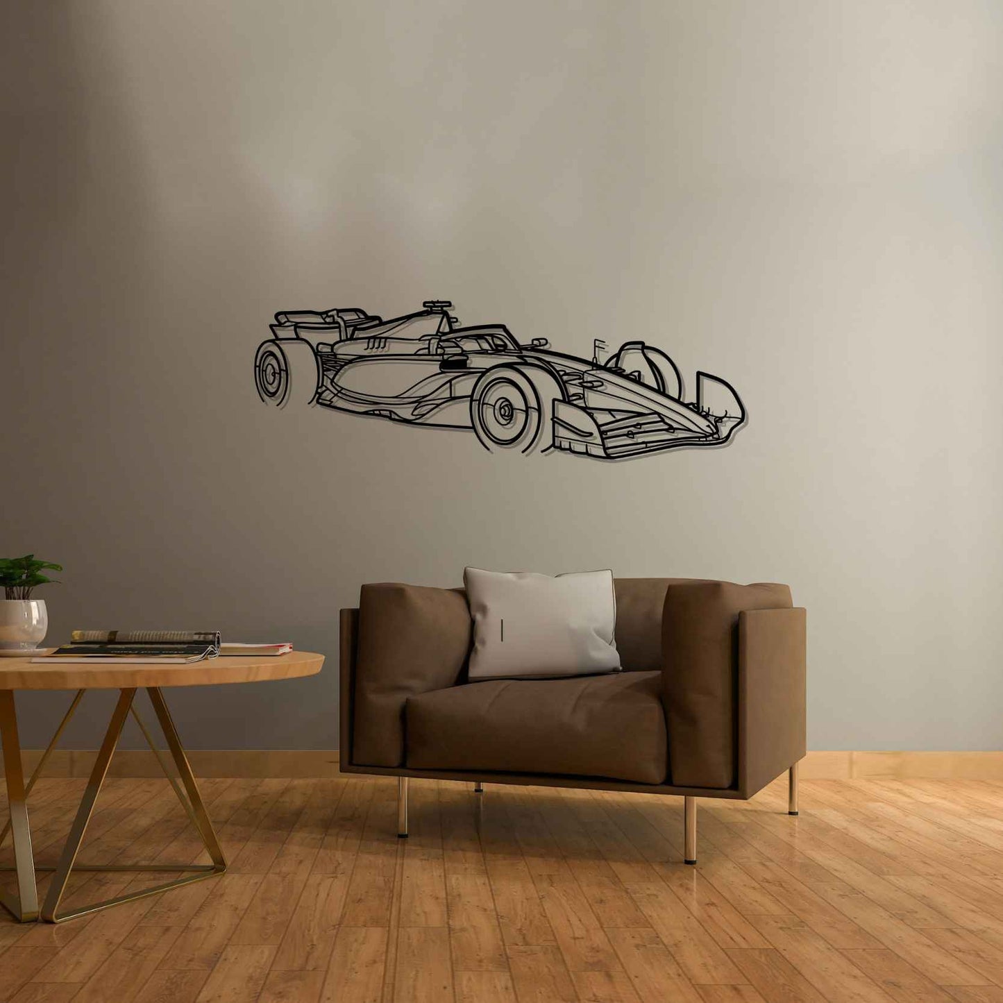 Formula F1 2024 SF-24 PERSPECTIVE Silhouette Metal Wall Art