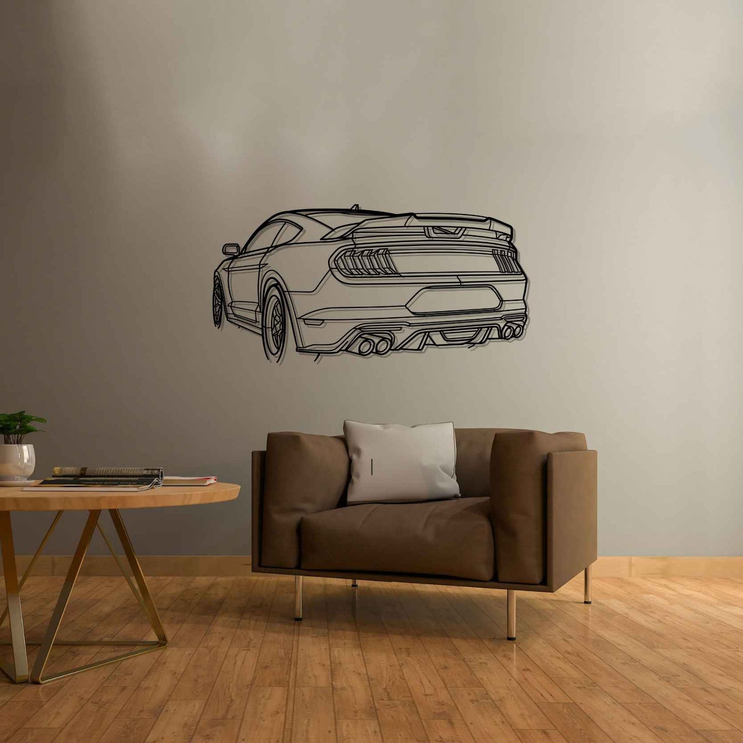 Mustang GT 2020 PERSPECTIVE Silhouette Metal Wall Art