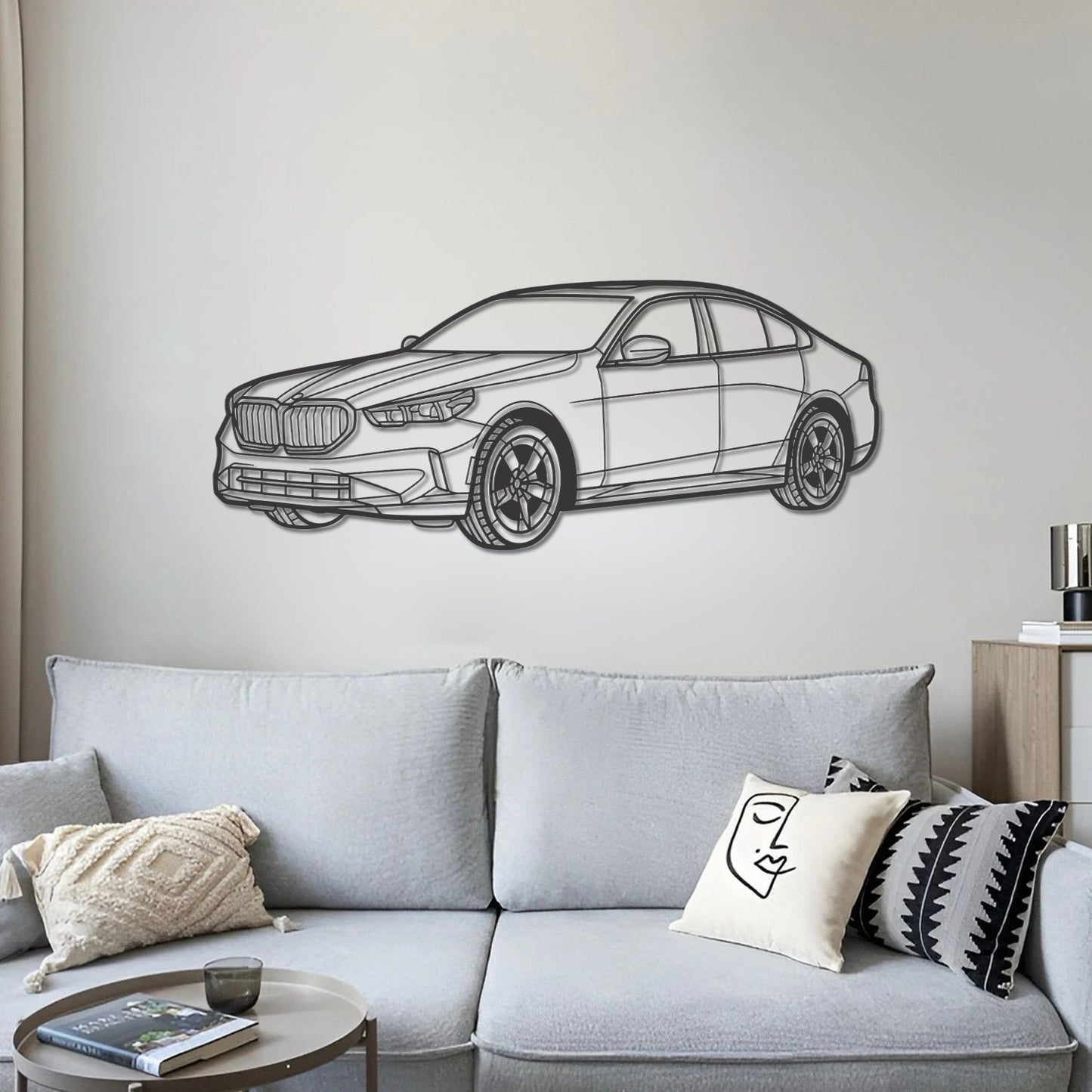 2025 BMW i5 PERSPECTIVE Silhouette Metal Wall Art