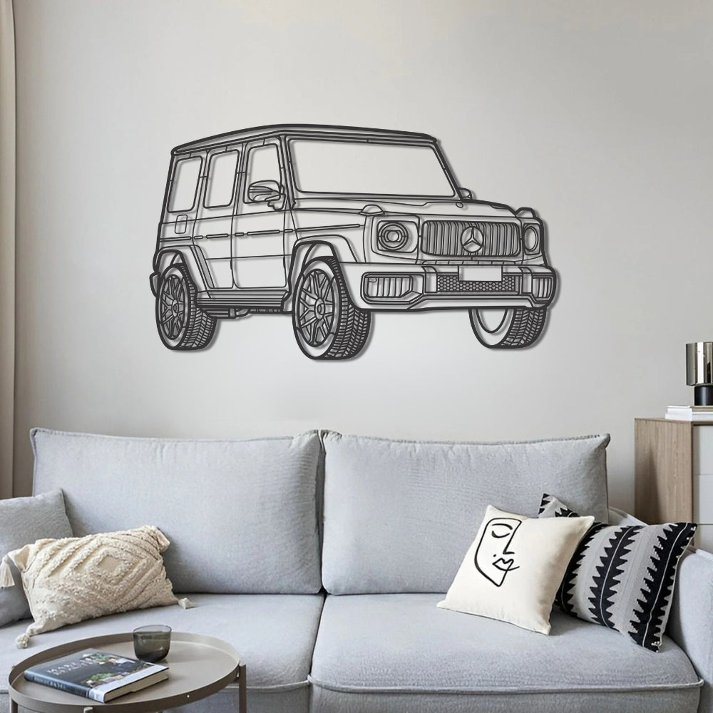 Mercedes G Class 2024 PERSPECTIVE Metal Car Silhouette Wall Art