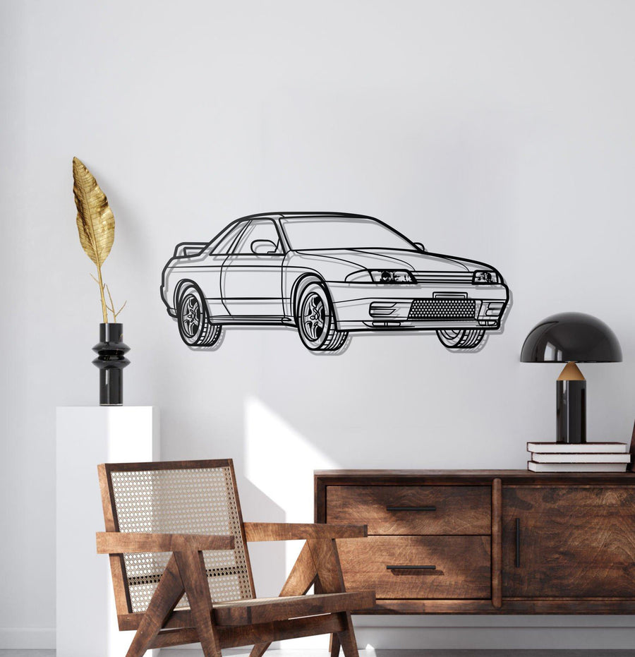 NISSAN GTR R32 PERSPECTIVE Metal Car Silhouette Wall Art – Steel Art ...