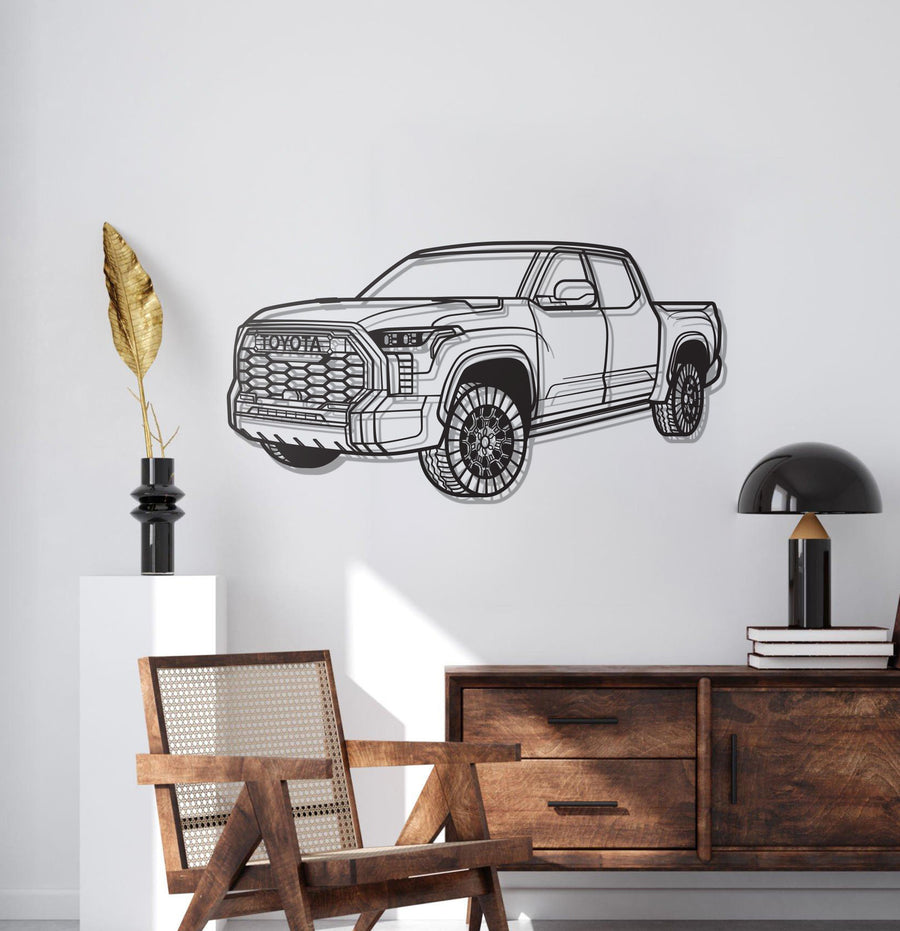 TOYOTA 2022 TUNDRA PERSPECTIVE Metal Car Silhouette Wall Art