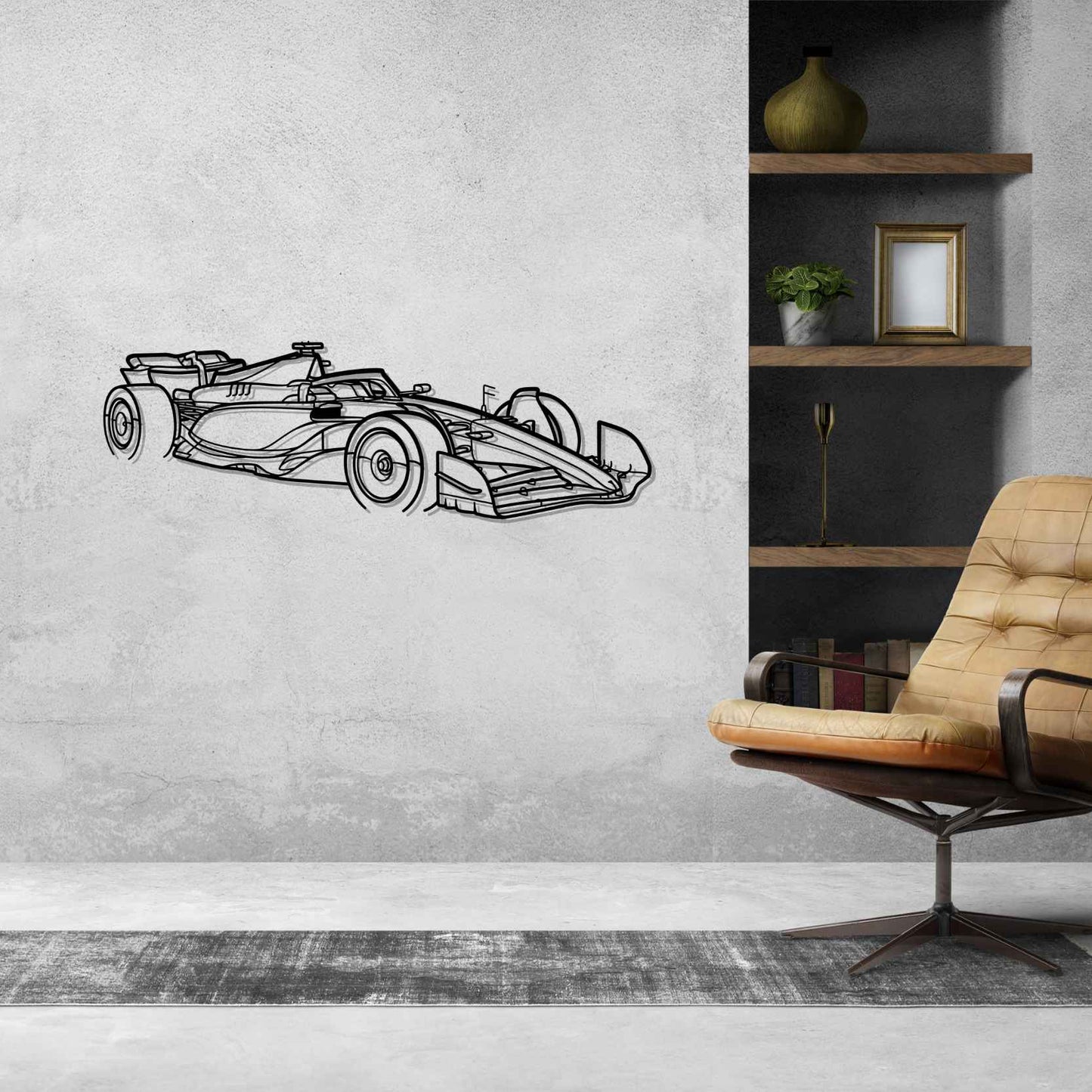 Formula F1 2024 SF-24 PERSPECTIVE Silhouette Metal Wall Art