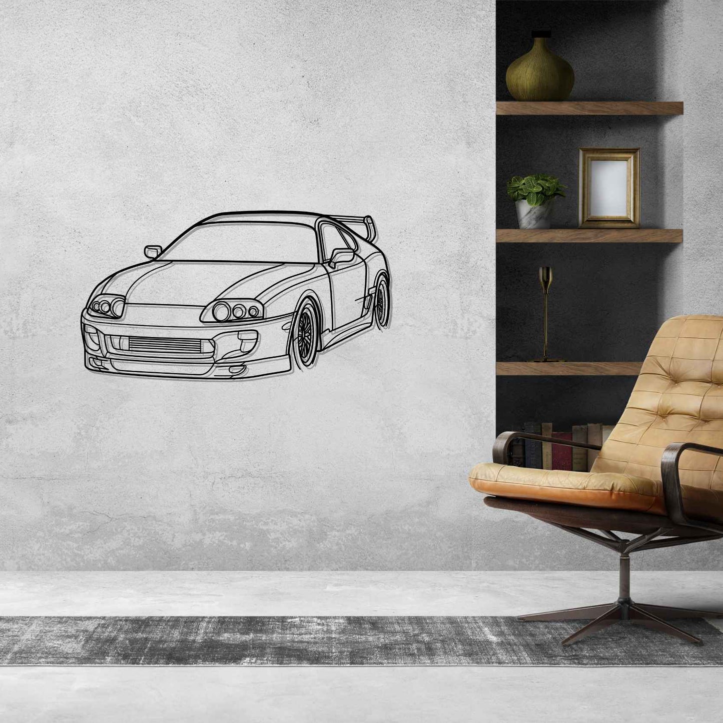 Toyota Supra 1994 PERSPECTIVE Silhouette Metal Wall Art