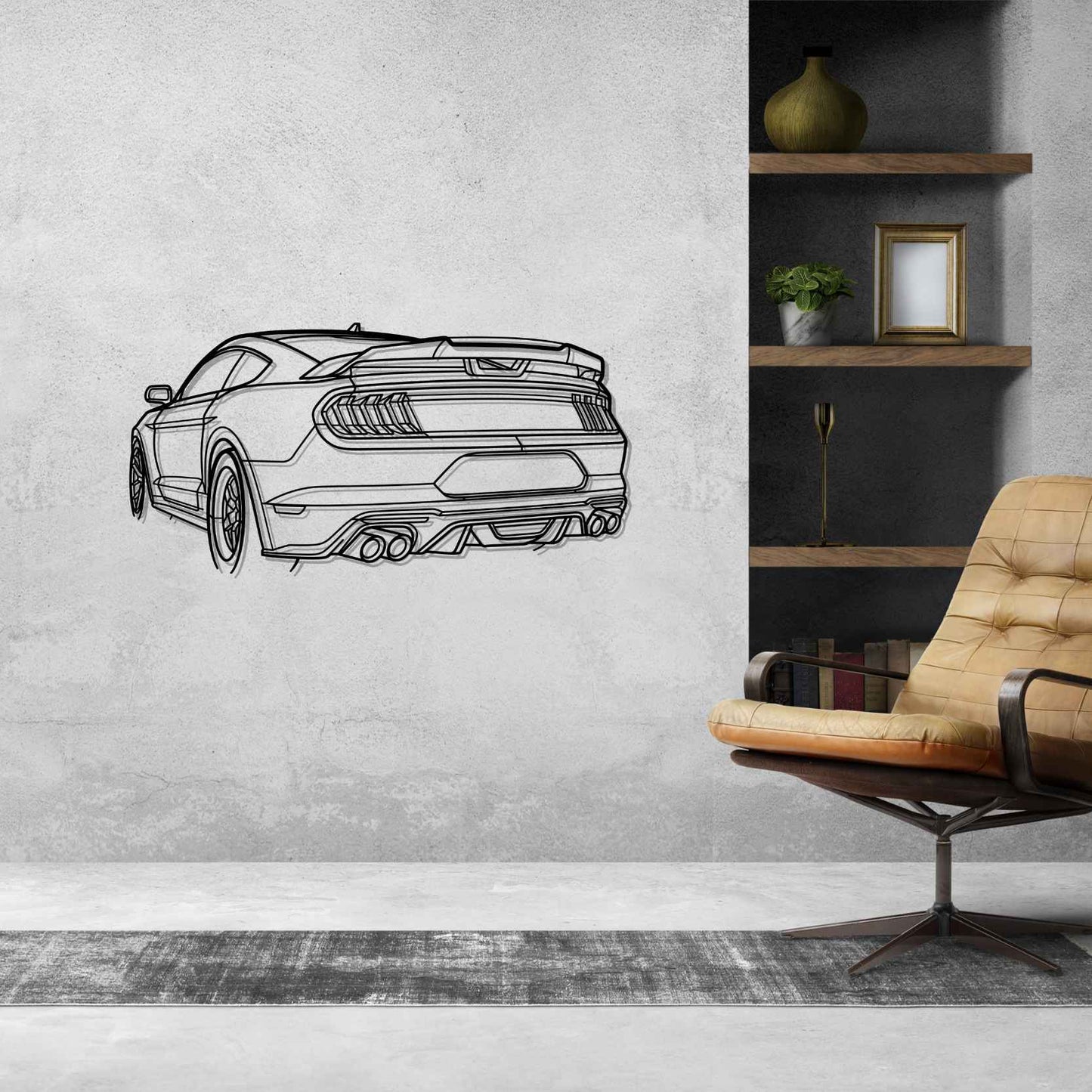 Mustang GT 2020 PERSPECTIVE Silhouette Metal Wall Art