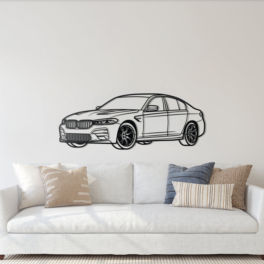 BMW M5 CS PERSPECTIVE Metal Car Silhouette Wall Art