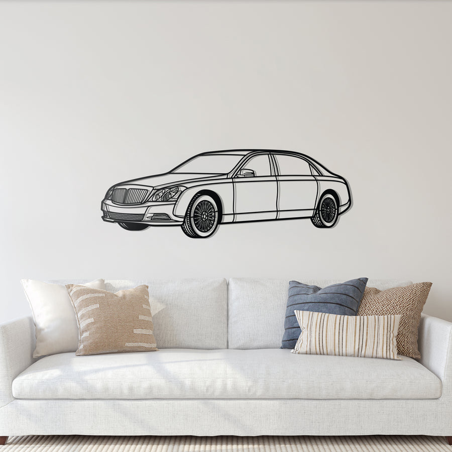 MERCEDES 62S MAYBACH PERSPECTIVE Metal Car Silhouette Wall Art