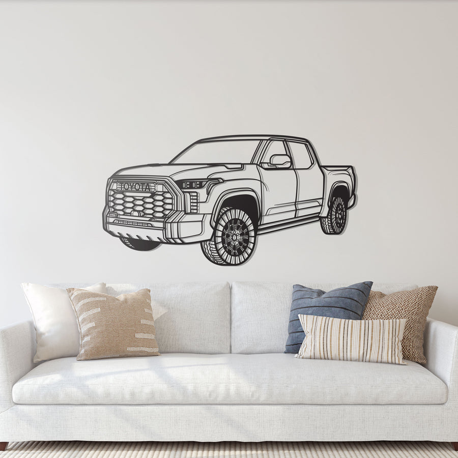 TOYOTA 2022 TUNDRA PERSPECTIVE Metal Car Silhouette Wall Art