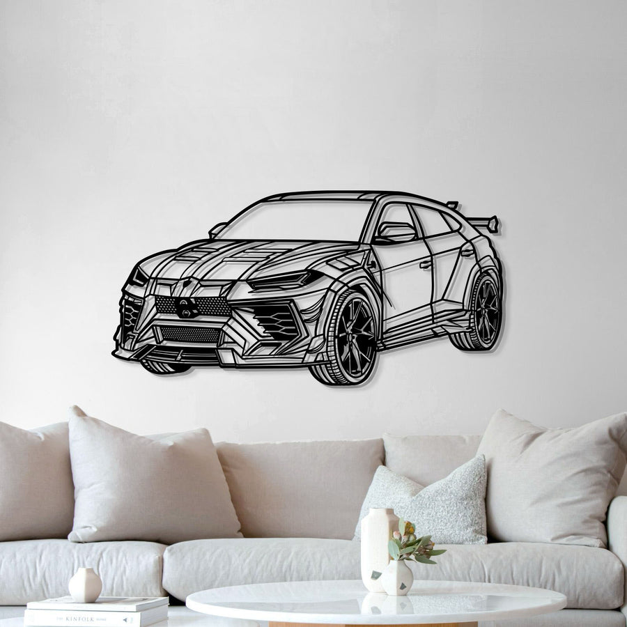 Lamborghini Urus Mansory Edition PERSPECTIVE Metal Car Silhouette Wall Art