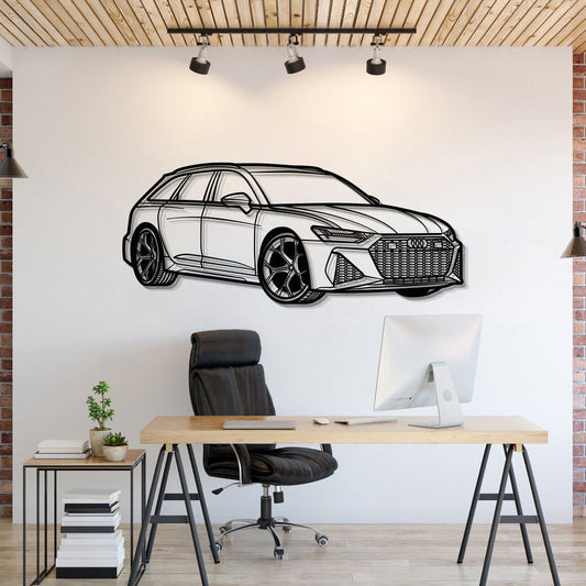 Audi RS6 PERSPECTIVE Silhouette Metal Wall Art